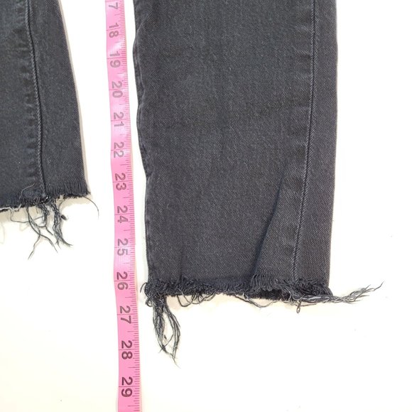 Levi's Women's Wedgie Ripped Jeans Denim Black - Size 24 - Picture 4 of 5